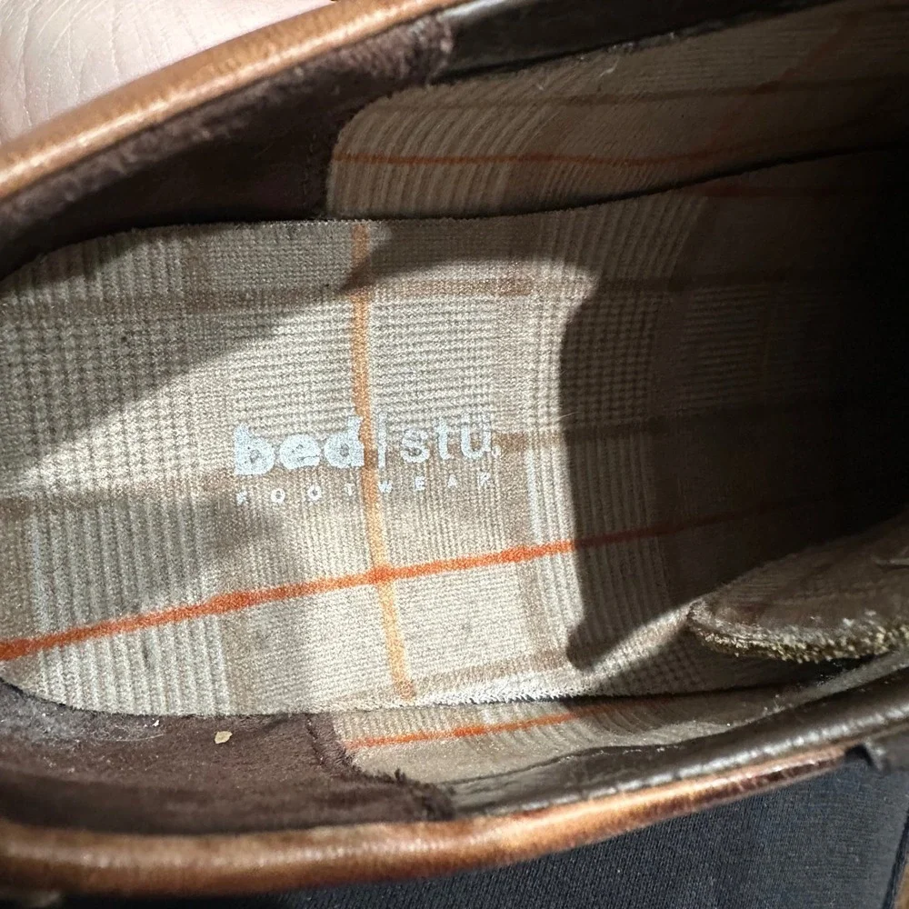 Bed Stu Mens Leather Suede Cap Toe Oxford Dress Shoes Size 10.5‎ Tan Brown